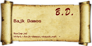 Bajk Damos névjegykártya